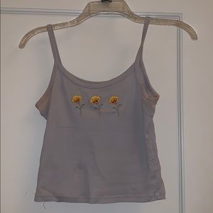 BRANDY LIGHT BLUE FLOWER TANK